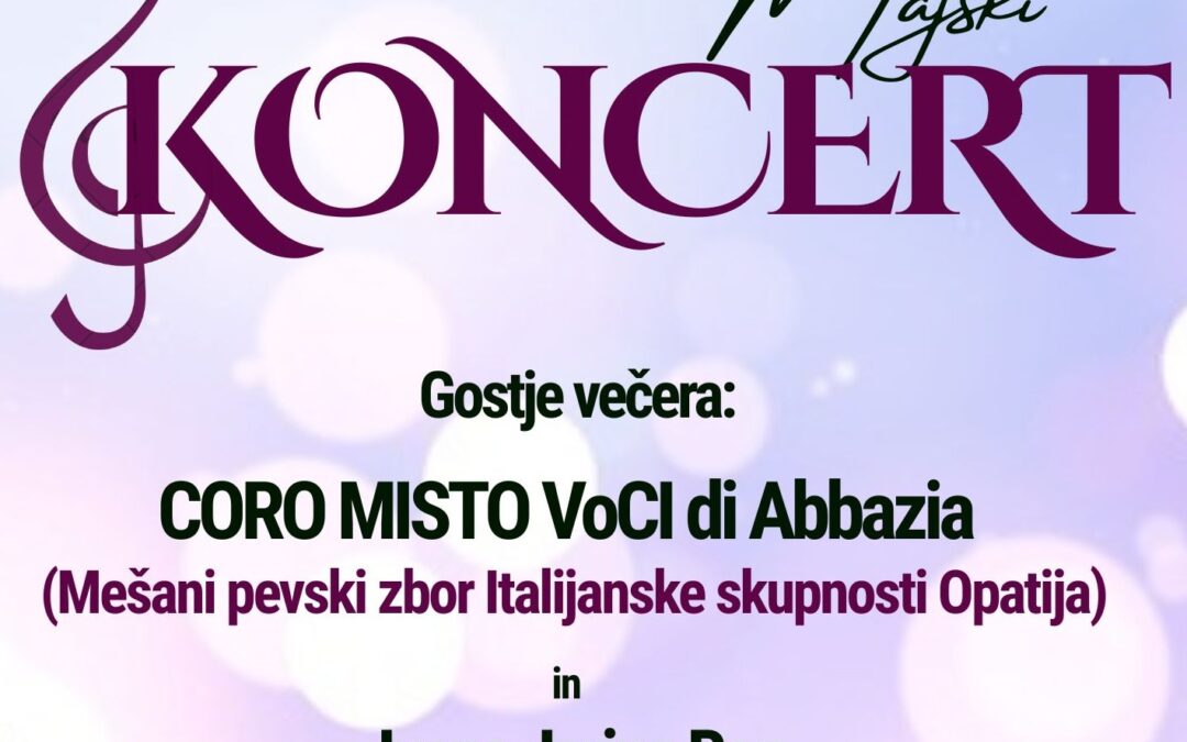 Vabilo na majski koncert v Pivko